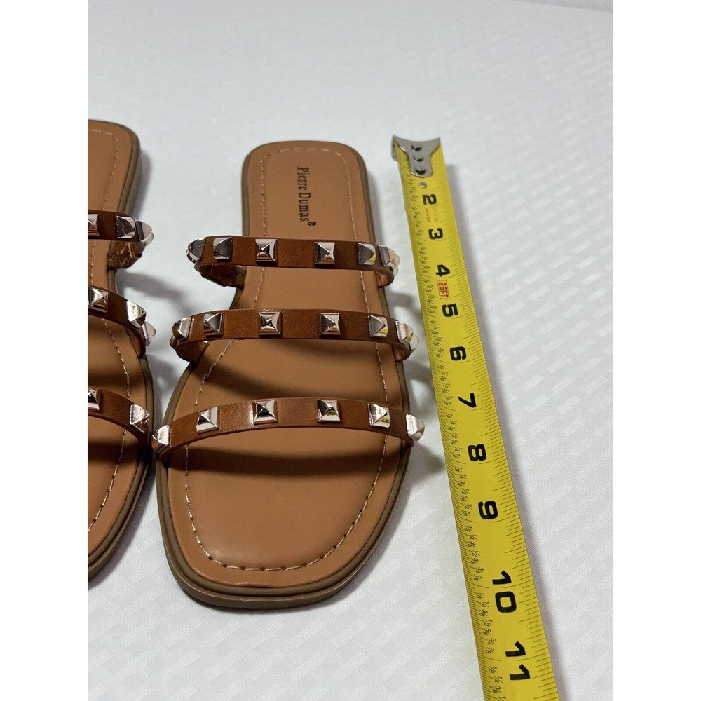 Pierre Dumas Studded Sandal in New Tan~Size 8 - Picture 7 of 13